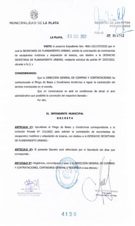 Decreto nº 4120 de 2022, GARRO, Julio cesar