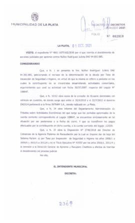 Decreto nº 2366 de 2021, GARRO, Julio cesar