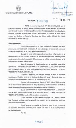 Decreto nº 4029 de 2022, GARRO, Julio cesar
