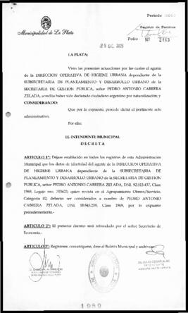 Decreto n° 1989 de 2005, Alak, Julio Cesar