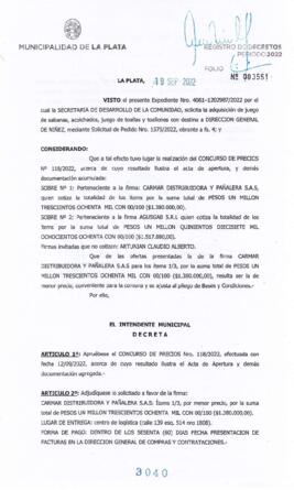 Decreto nº 3040 de 2022, GARRO, Julio cesar