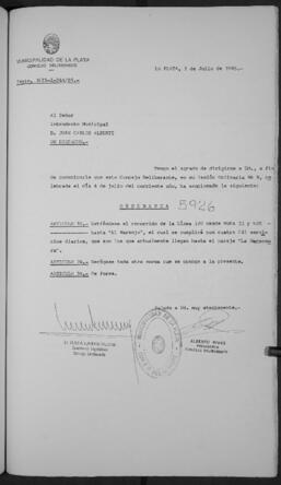 Ordenanza n° 5926 de 1985