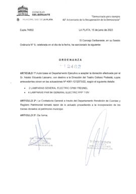 Ordenanza nº 12462 de 2023