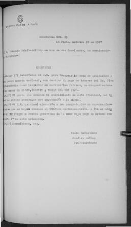 Ordenanza n° 0089 de 1927