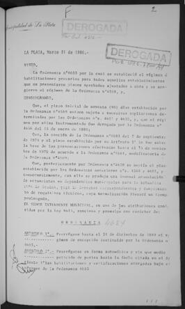 Ordenanza n° 4684 de 1980
