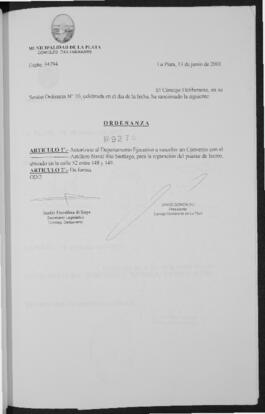 Ordenanza n° 9275 de 2001