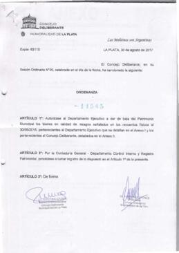 Ordenanza nº 11545 de 2017