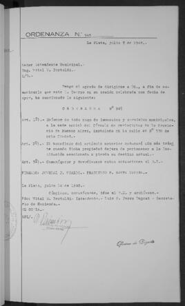 Ordenanza n° 945 de 1948