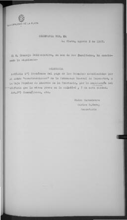 Ordenanza n° 0064 de 1927