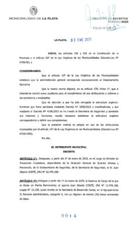 Decreto nº 14 de 2025, ALAK, Julio Cesar