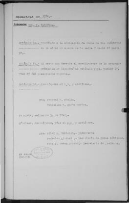 Ordenanza n° 1786 de 1949