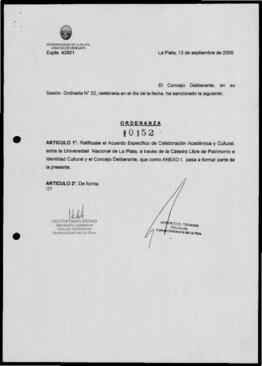Ordenanza n° 10152 de 2006