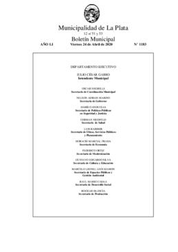 Boletín Municipal nº 1183 - viernes, 24 de abril de 2020