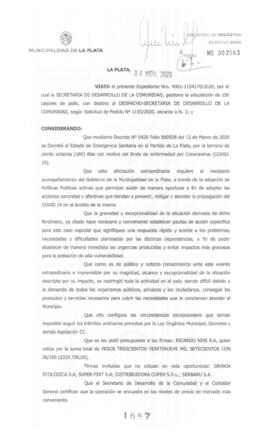 Decreto nº 1687 de 2020, GARRO, Julio cesar