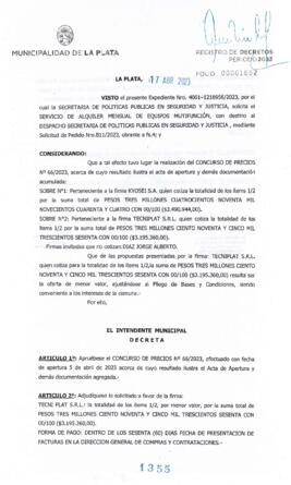 Decreto nº 1355 de 2023, GARRO, Julio cesar