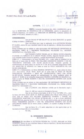 Decreto nº 1314 de 2021, GARRO, Julio cesar