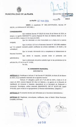 Decreto nº 752 de 2024, ALAK, Julio Cesar