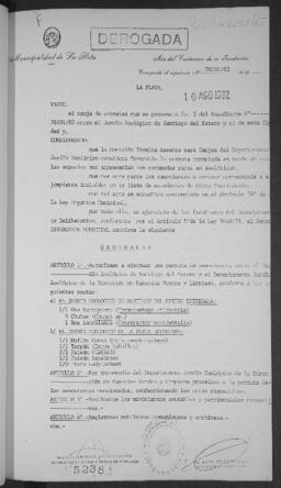 Ordenanza n° 5238 de 1982