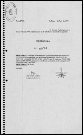 Ordenanza n° 8874 de 1998