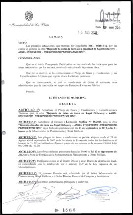 Decreto n° 1566 de 2013, Bruera, Oscar Pablo