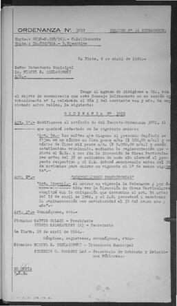 Ordenanza n° 3052 de 1964