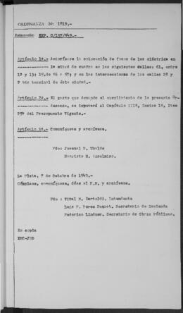 Ordenanza n° 1819 de 1949