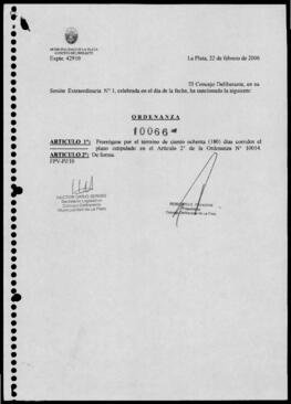 Ordenanza nº 10066 de 2006