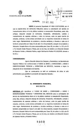 Decreto nº 1608 de 2020, GARRO, Julio cesar
