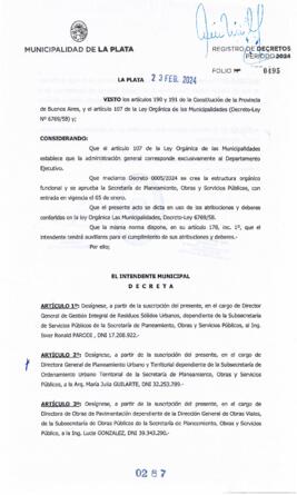 Decreto nº 287 de 2024, ALAK, Julio Cesar