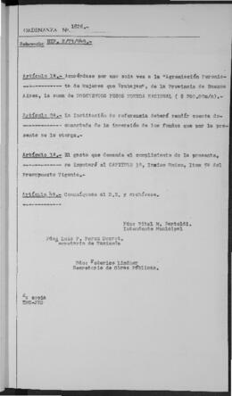Ordenanza n° 1826 de 1949