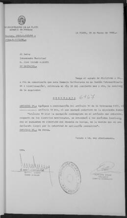 Ordenanza n° 6167 de 1986