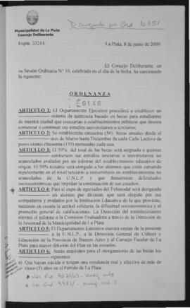 Ordenanza n° 9146 de 2000