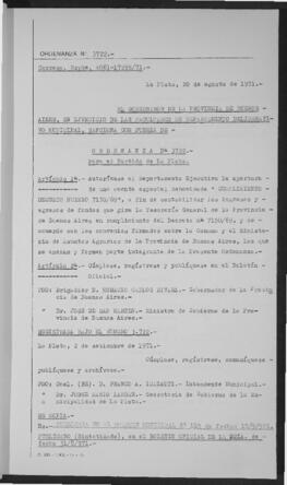 Ordenanza n° 3722 de 1971