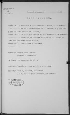 Ordenanza n° 1683 de 1949