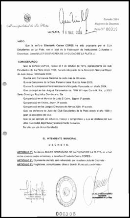 Decreto n° 305 de 2016, Garro,Julio Cesar