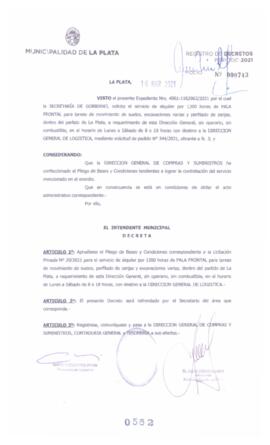 Decreto nº 582 de 2021, GARRO, Julio cesar