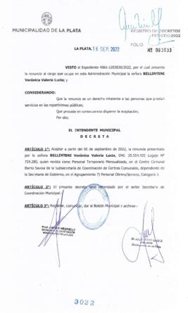 Decreto nº 3022 de 2022, GARRO, Julio cesar