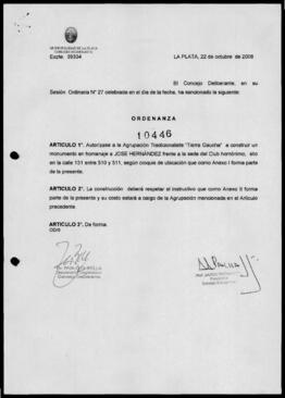Ordenanza n° 10446 de 2008
