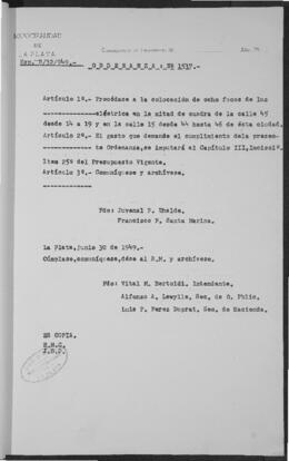 Ordenanza n° 1537 de 1949
