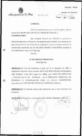 Decreto n° 1954 de 2005, Alak, Julio Cesar