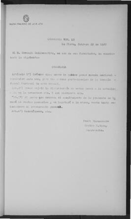 Ordenanza n° 15 de 1927