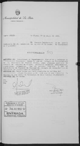 Ordenanza n° 8153 de 1993