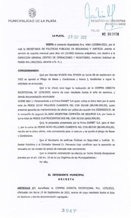 Decreto nº 3047 de 2022, GARRO, Julio cesar