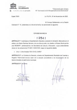 Ordenanza nº 12541 de 2023