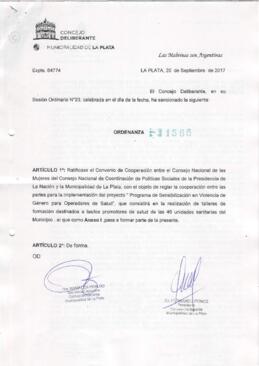Ordenanza nº 11566 de 2017
