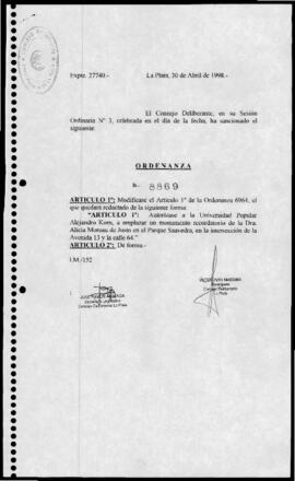 Ordenanza n° 8869 de 1998