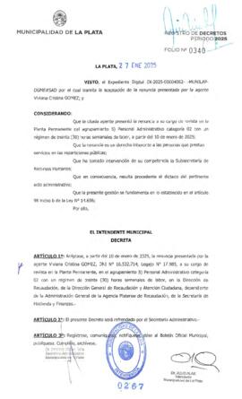 Decreto nº 267 de 2025, ALAK, Julio Cesar