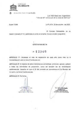 Ordenanza nº 12346 de 2022