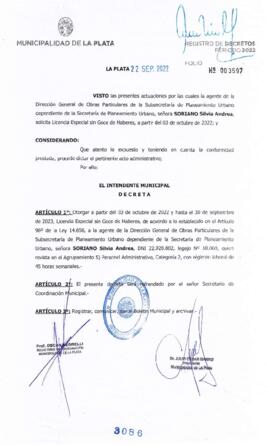 Decreto nº 3086 de 2022, GARRO, Julio cesar