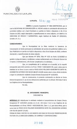 Decreto nº 3590 de 2023, GARRO, Julio cesar
